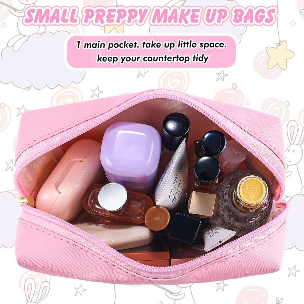 Initial Makeup Bag Personalized Preppy Cosmetic B… - image 5